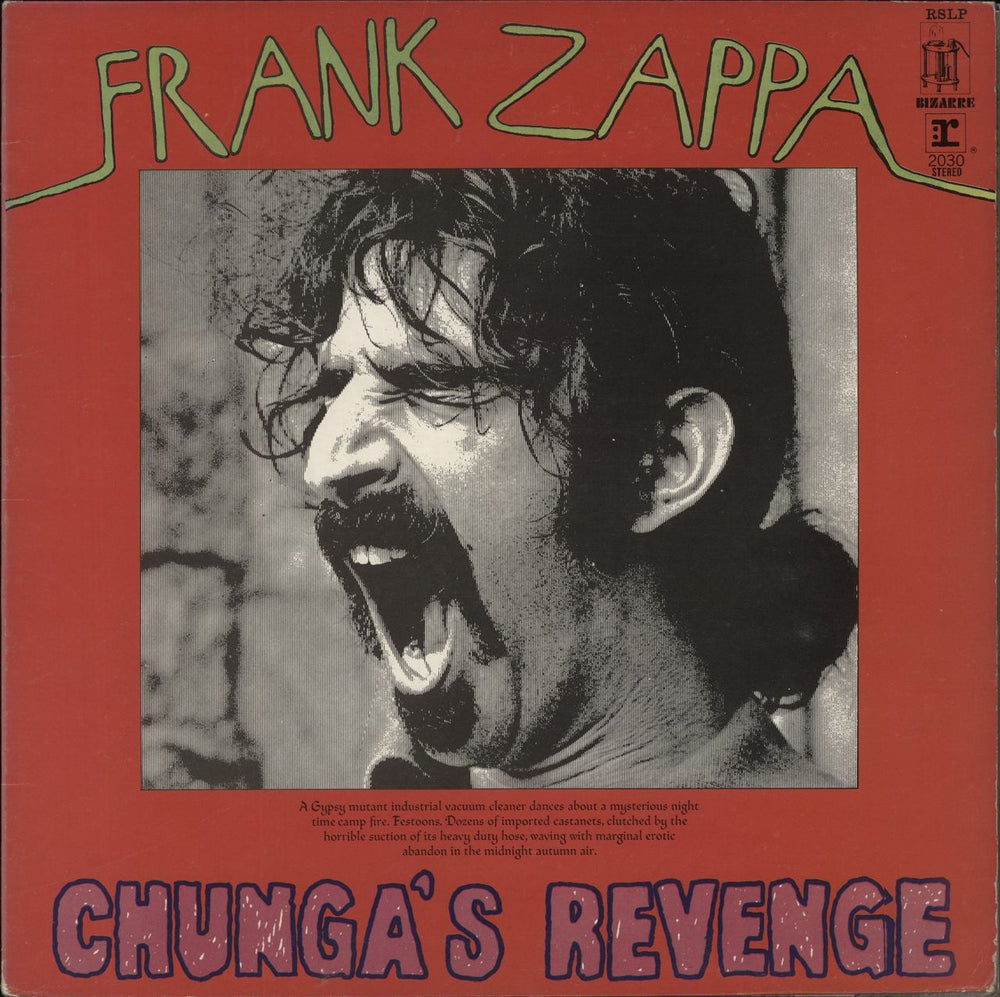 Frank Zappa Chunga's Revenge UK vinyl LP album (LP record) K44020