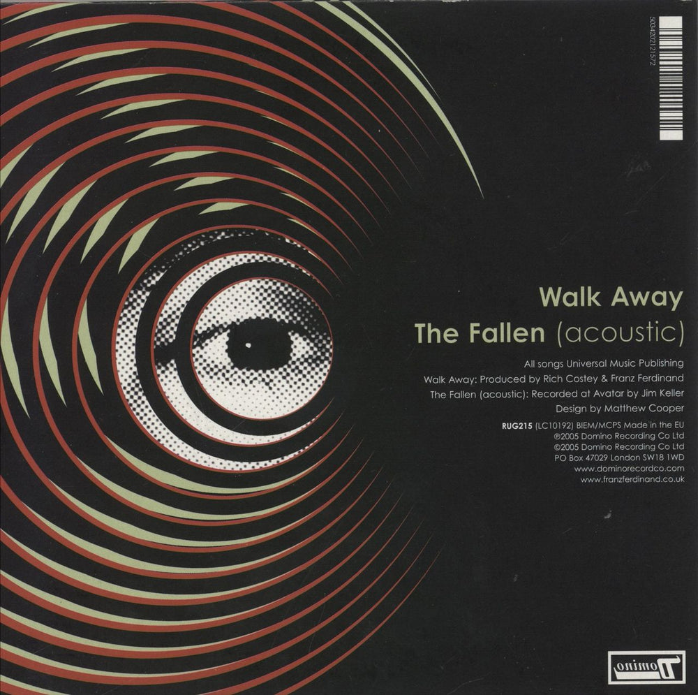 Franz Ferdinand Walk Away UK 7" vinyl single (7 inch record / 45) 5034202121572