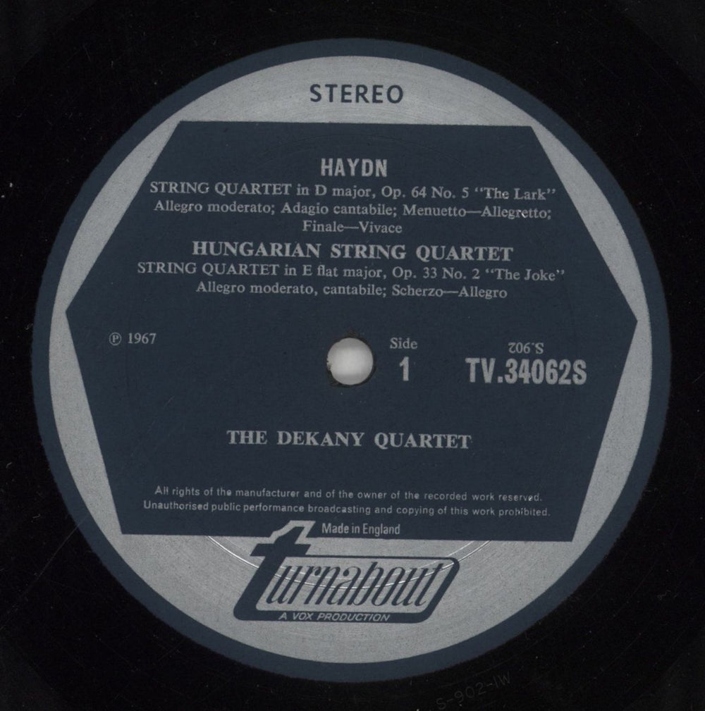 Franz Joseph Haydn Haydn: 3 String Quartets UK vinyl LP album (LP record) HJYLPHA858333