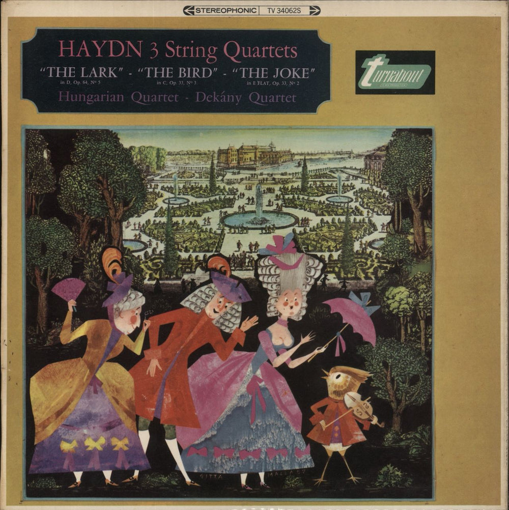 Franz Joseph Haydn Haydn: 3 String Quartets UK vinyl LP album (LP record) TV34062S