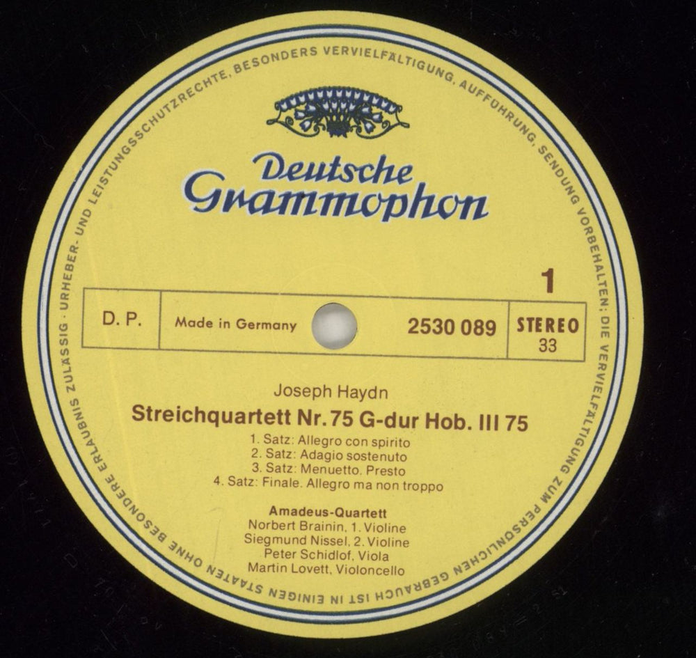 Franz Joseph Haydn Haydn: String Quartets in G Major And In B Flat Major German vinyl LP album (LP record) HJYLPHA861995