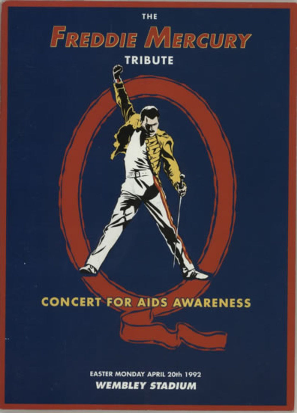 Freddie Mercury The Freddie Mercury Tribute Concert + Ticket Stub & Banner UK tour programme TOUR PROGRAMME