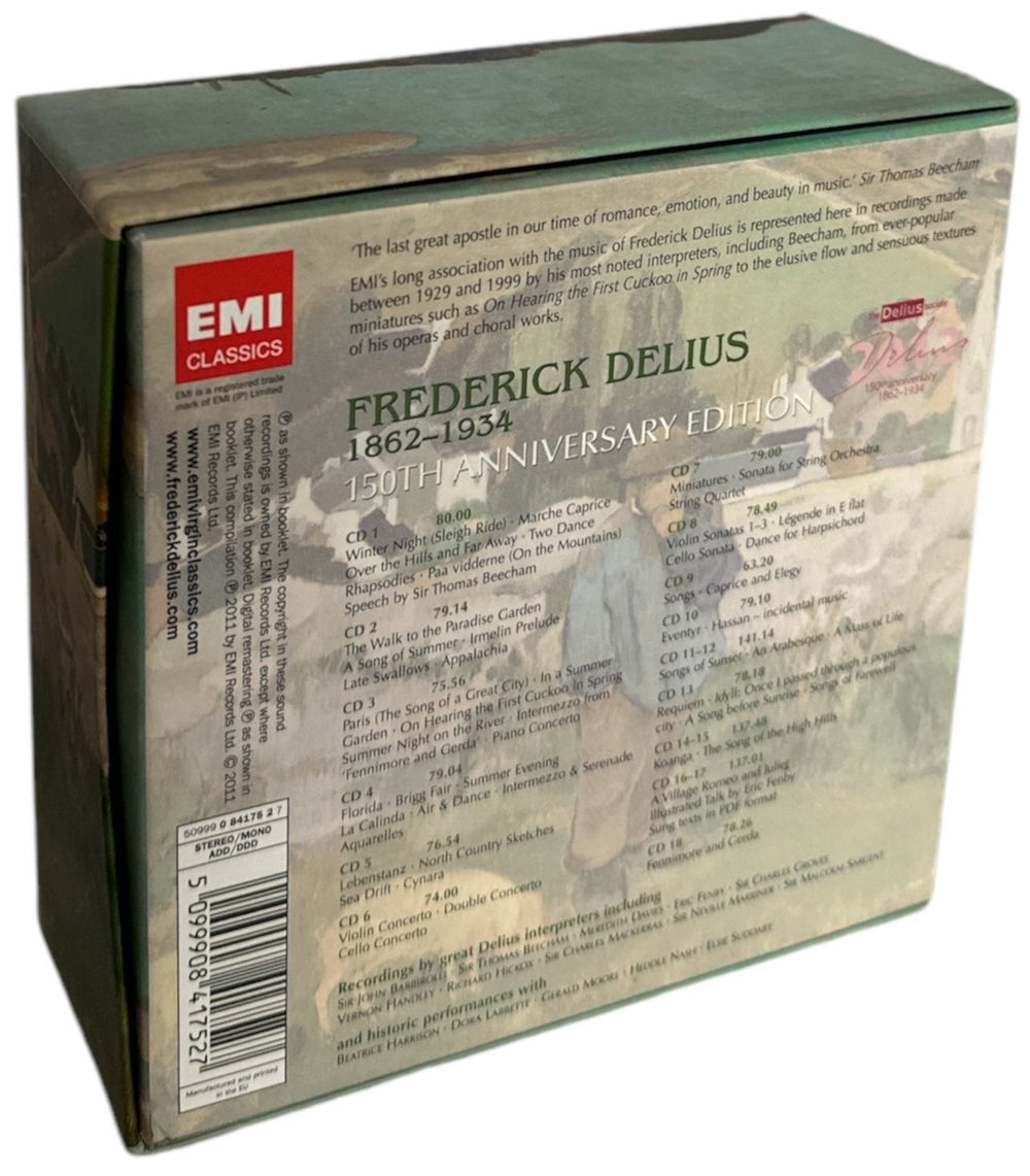 Frederick Delius 50th Anniversary Edition UK CD Single Box Set 5099908417527