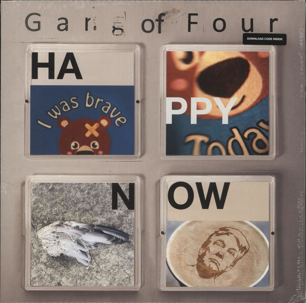 Gang Of Four Happy Now - White Splattered Vinyl - Sealed UK vinyl LP album (LP record) GO413LPX