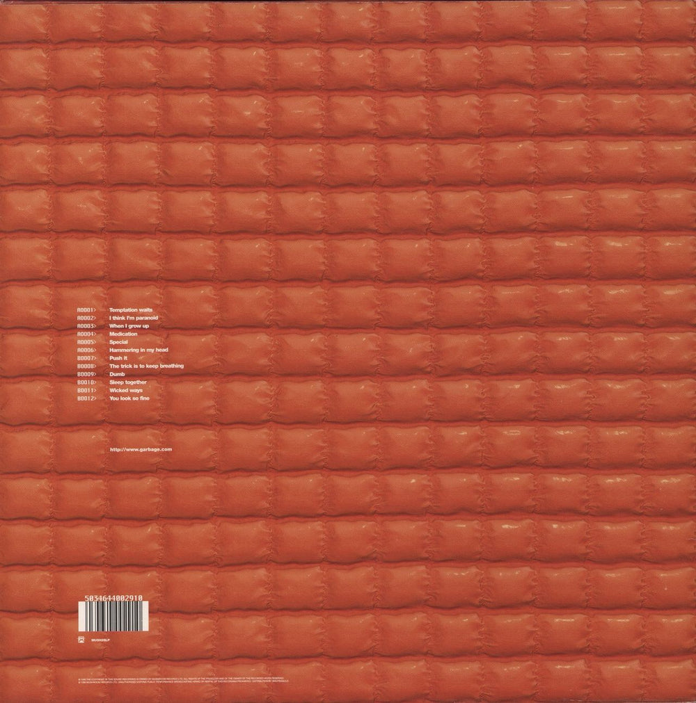 Garbage Version 2.0 UK vinyl LP album (LP record) 5034644002910