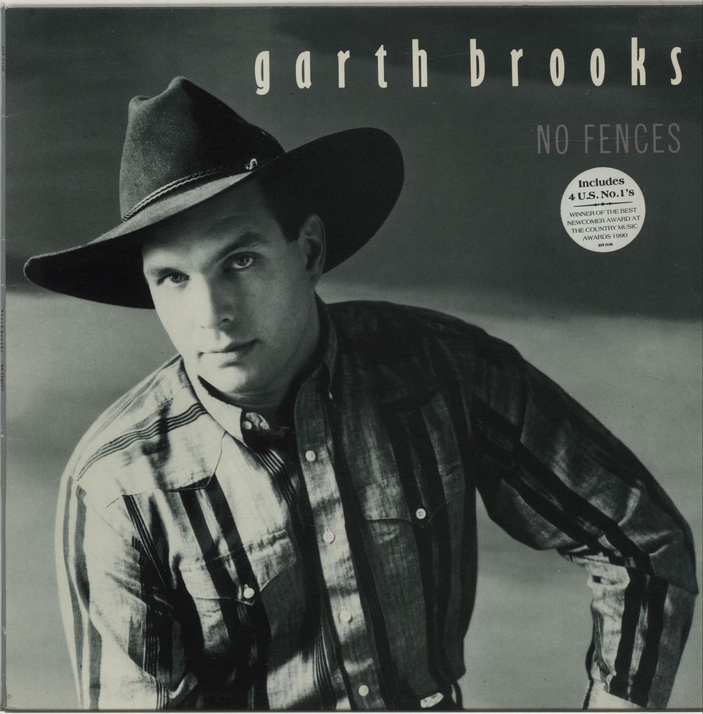 Garth Brooks No Fences - Hype Stickered UK vinyl LP album (LP record) EST2136