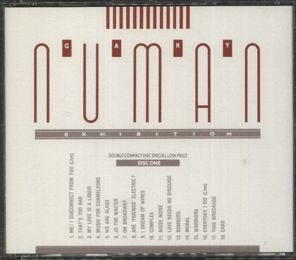 Gary Numan Exhibition Canadian 2 CD album set (Double CD) 832993-2