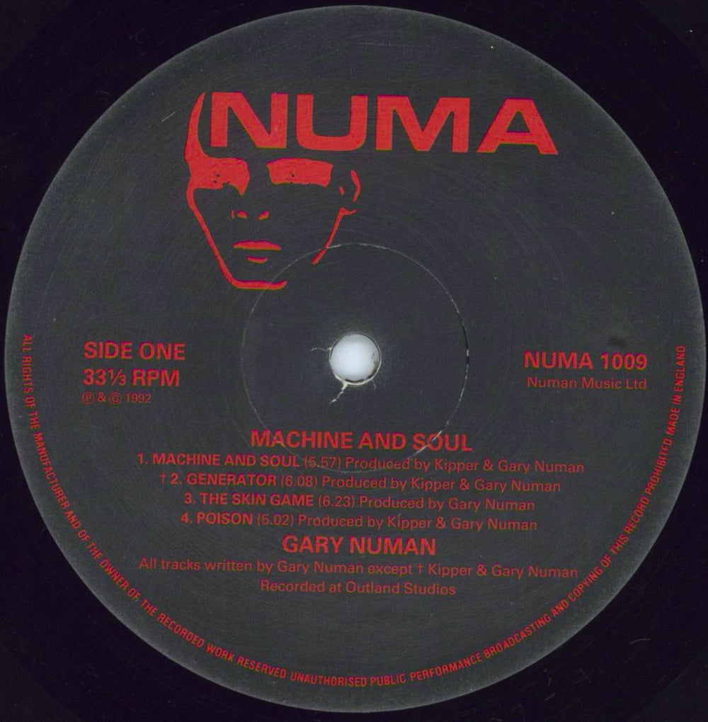 Gary Numan Machine & Soul UK vinyl LP album (LP record) NUMLPMA804626