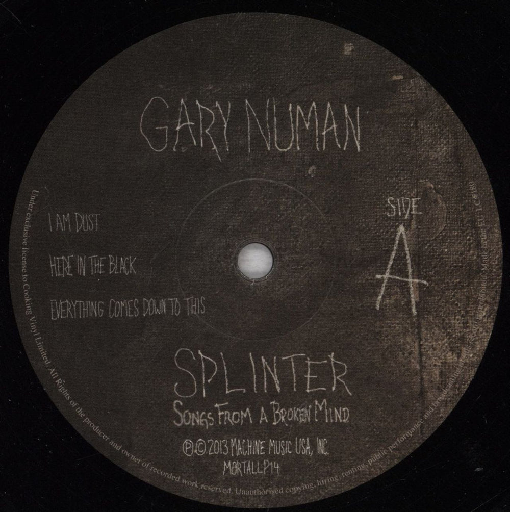 Gary Numan Splinter (Songs from a Broken Mind) - EX UK 2-LP vinyl record set (Double LP Album) NUM2LSP844415