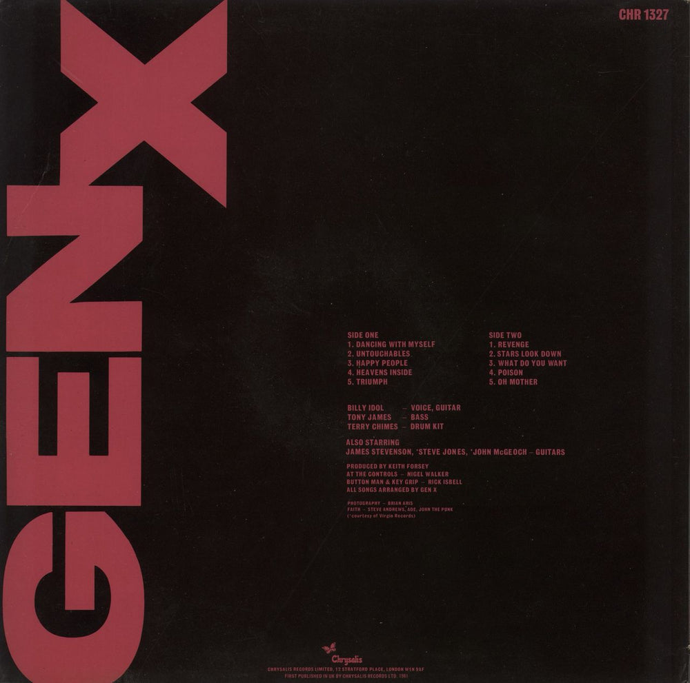 Generation X Kiss Me Deadly UK vinyl LP album (LP record)