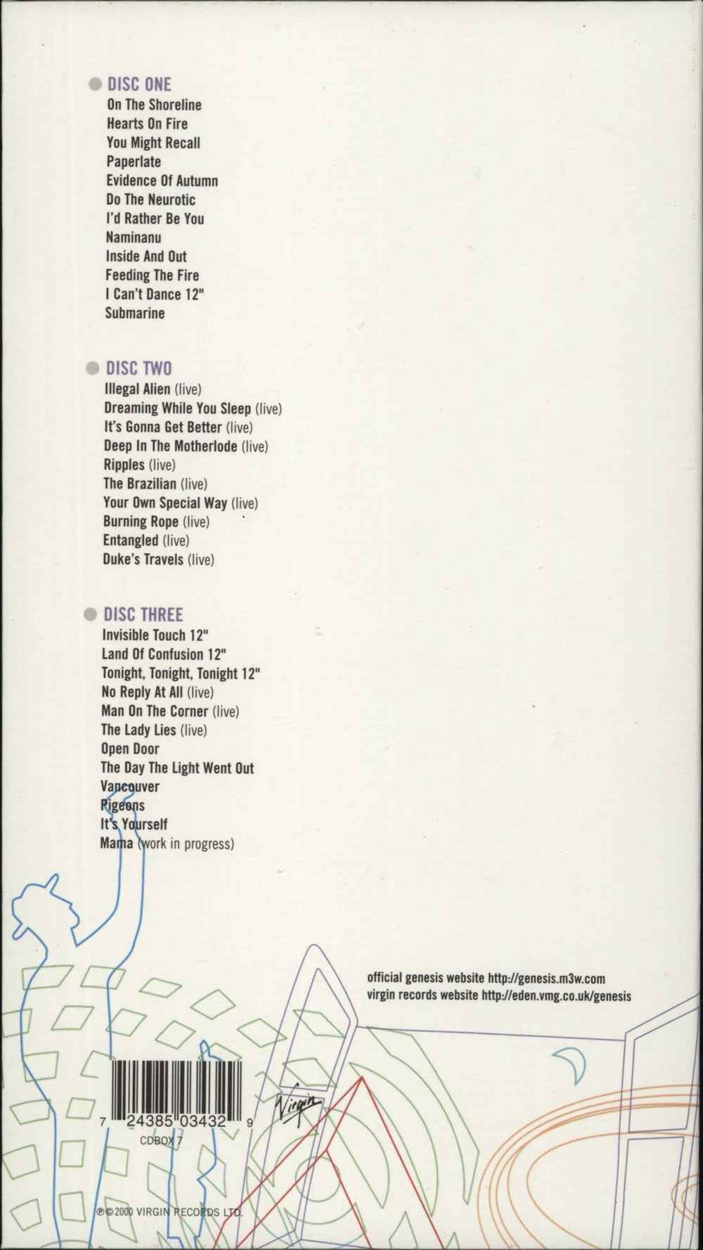 Genesis Archive #2 1976-1992 UK 3-CD album set (Triple CD) 724385034329