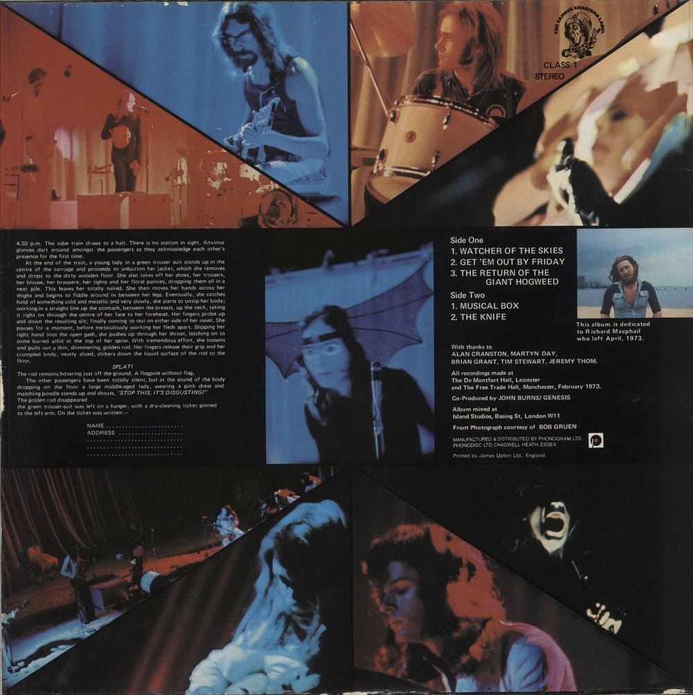 Genesis Live - 2nd UK vinyl LP album (LP record)