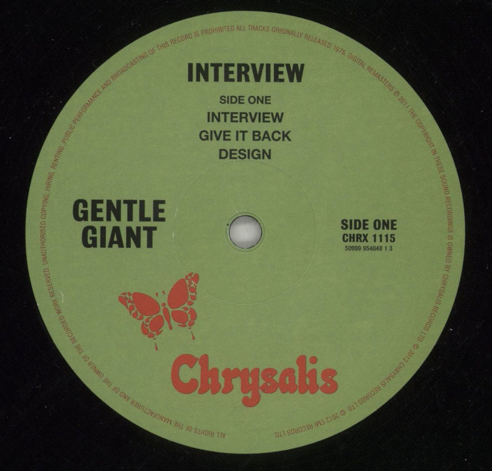 Gentle Giant Interview US vinyl LP album (LP record) GTLLPIN868807
