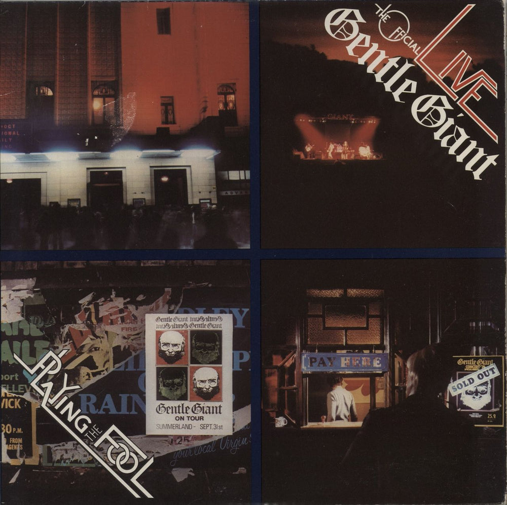 Gentle Giant Live - Playing The Fool - 1st - VG UK 2-LP vinyl record set (Double LP Album) CTY1133