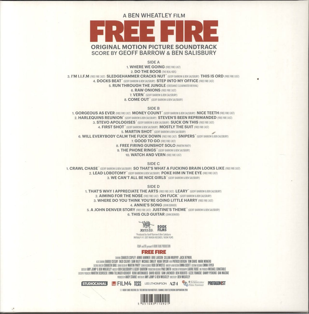Geoff Barrow Free Fire - Grey With Smoke Effect Vinyl UK vinyl LP album (LP record) 5051083110921
