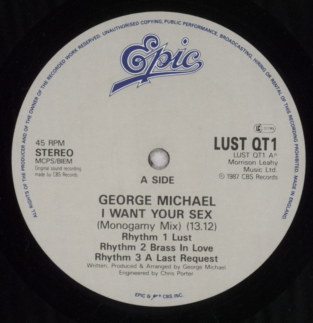 George Michael I Want Your Sex - Gatefold - Promo Stickered UK Promo 12" vinyl single (12 inch record / Maxi-single) GEO12IW837717