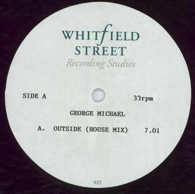 George Michael Outside - Acetate UK Promo 12" vinyl single (12 inch record / Maxi-single) ACETATE