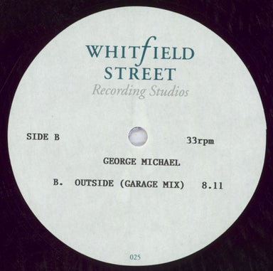 George Michael Outside - Acetate UK Promo 12" vinyl single (12 inch record / Maxi-single) GEO12OU125695