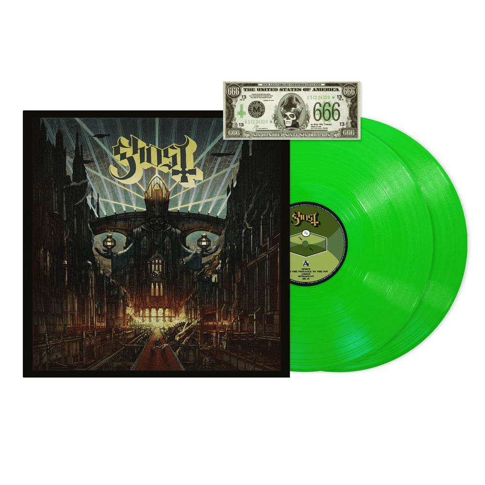 Ghost (Swedish) Meliora | Deluxe - Neon Green Vinyl - Sealed UK 2-LP vinyl record set (Double LP Album) 7272563