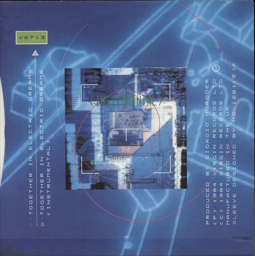 Giorgio Moroder Together In Electric Dreams UK 7" vinyl single (7 inch record / 45)