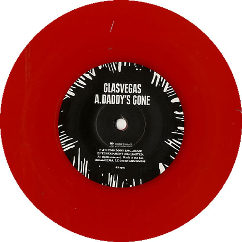 Glasvegas Daddy's Gone - Red Vinyl UK 7" vinyl single (7 inch record / 45) GF-07DA619779