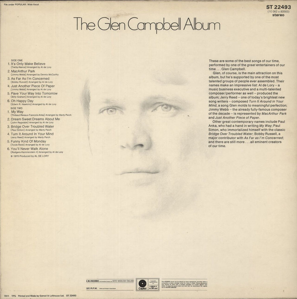 Glen Campbell The Glen Campbell Album UK vinyl LP album (LP record)
