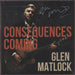 Glen Matlock Consequences Coming - Blue Vinyl - Autographed UK vinyl LP album (LP record) COOKLP890SV