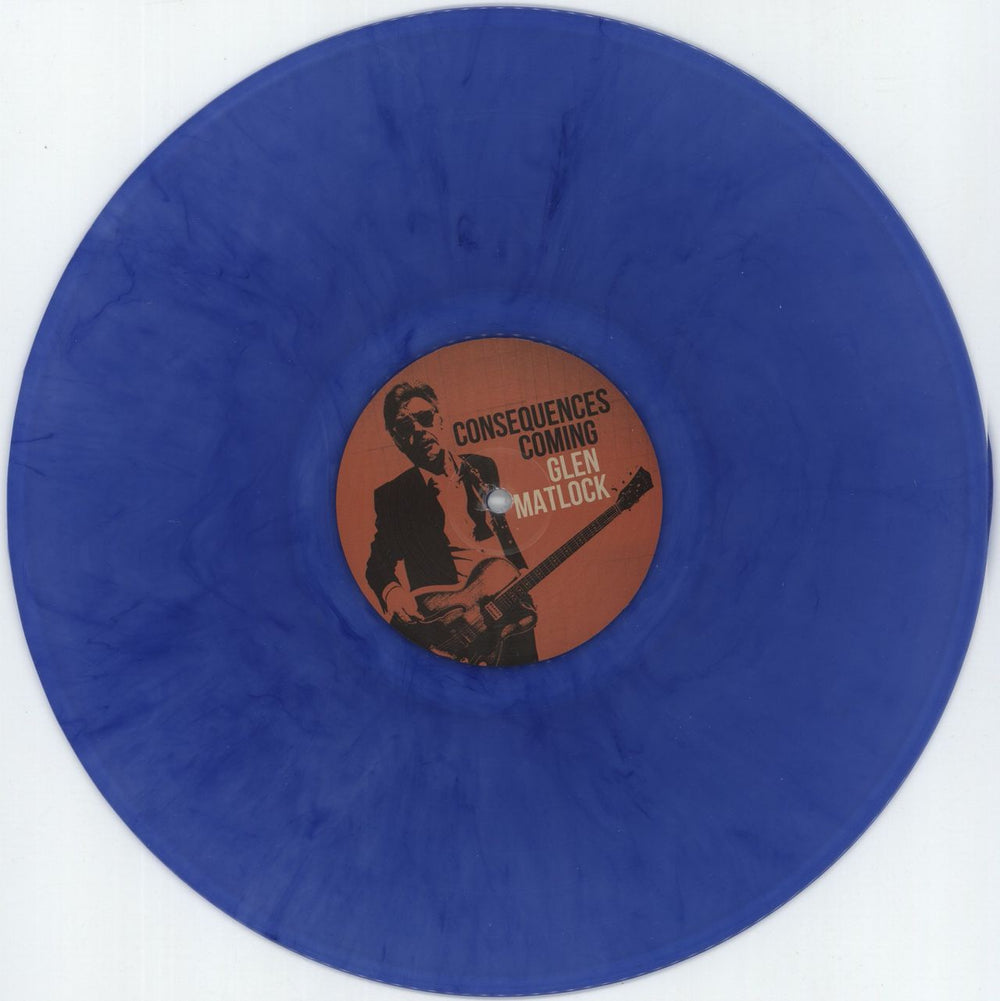Glen Matlock Consequences Coming - Blue Vinyl - Autographed UK vinyl LP album (LP record) GMKLPCO880292