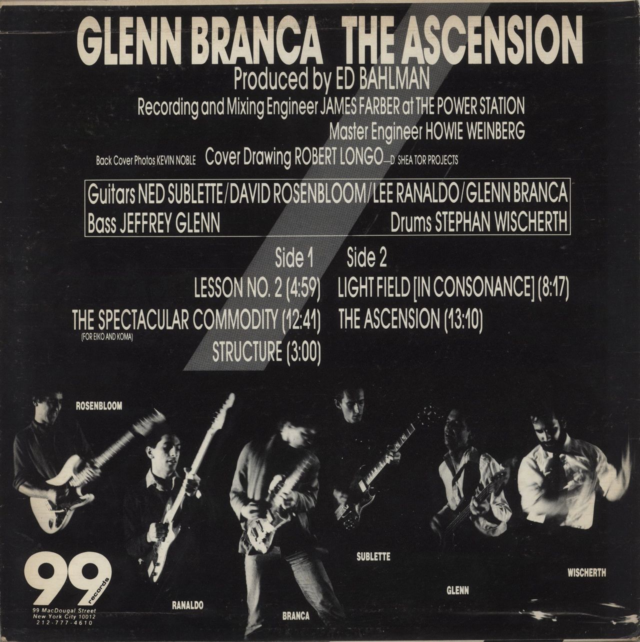 Glenn Branca The Ascension US Vinyl LP — RareVinyl.com