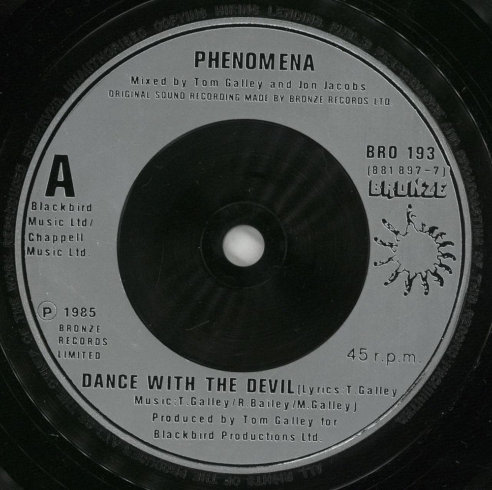 Glenn Hughes Dance With The Devil UK 7" vinyl single (7 inch record / 45) GLH07DA191960