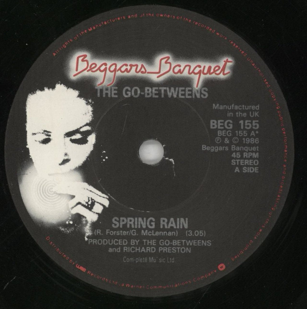Go-Betweens Spring Rain UK 7" vinyl single (7 inch record / 45) TGB07SP661116