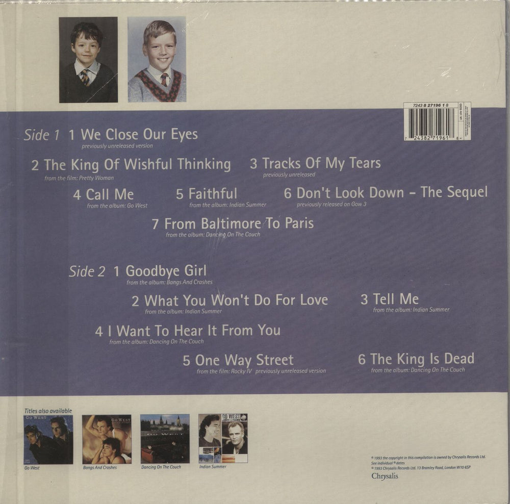 Go West Aces And Kings - The Best Of Go West - shrink UK vinyl LP album (LP record) 724382719618