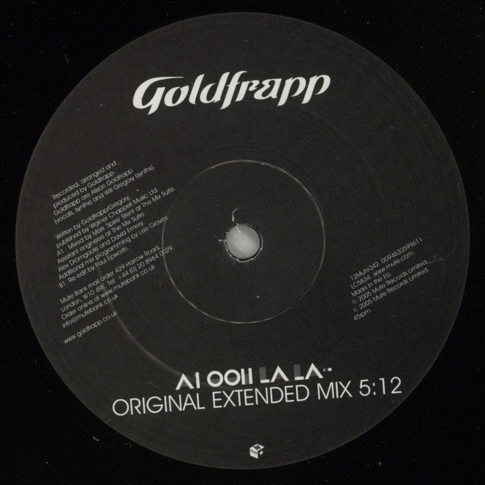 Goldfrapp Ooh La La UK 12" vinyl single (12 inch record / Maxi-single) FPP12OO333162