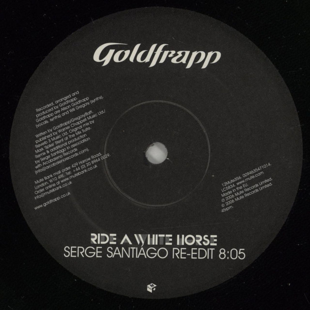 Goldfrapp Ride A White Horse UK 12" vinyl single (12 inch record / Maxi-single) FPP12RI351117