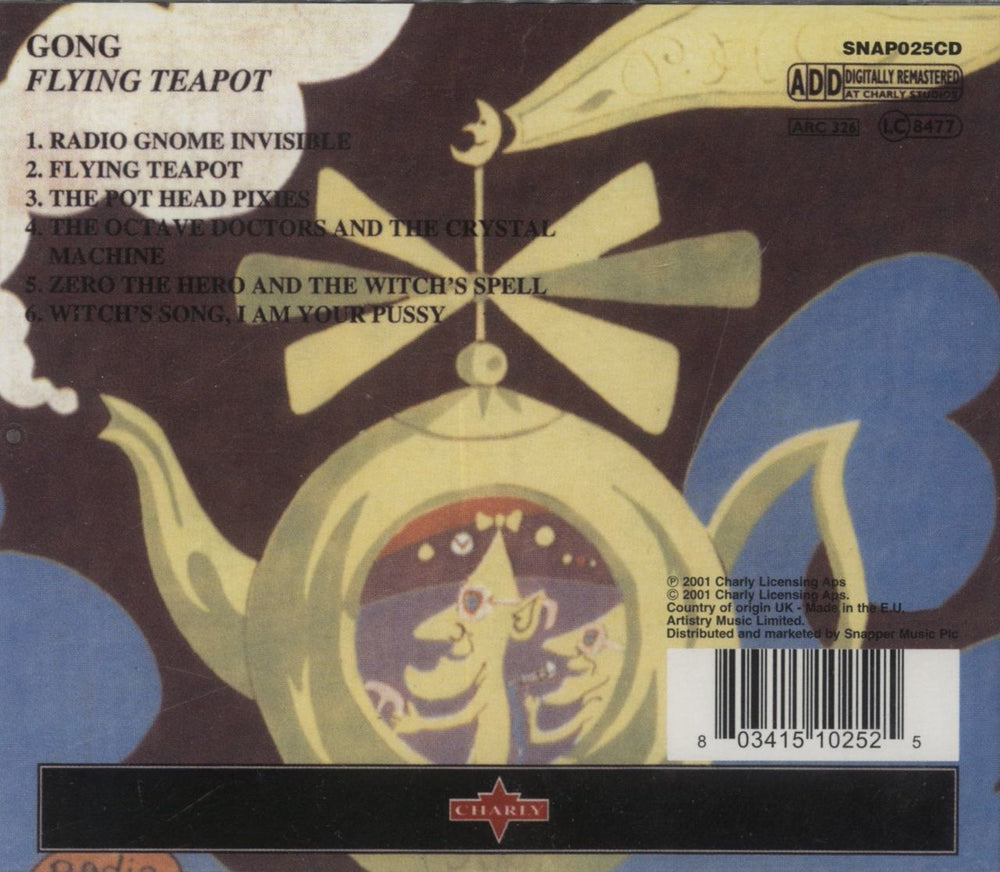 Gong Flying Teapot UK CD album (CDLP) 803415102525