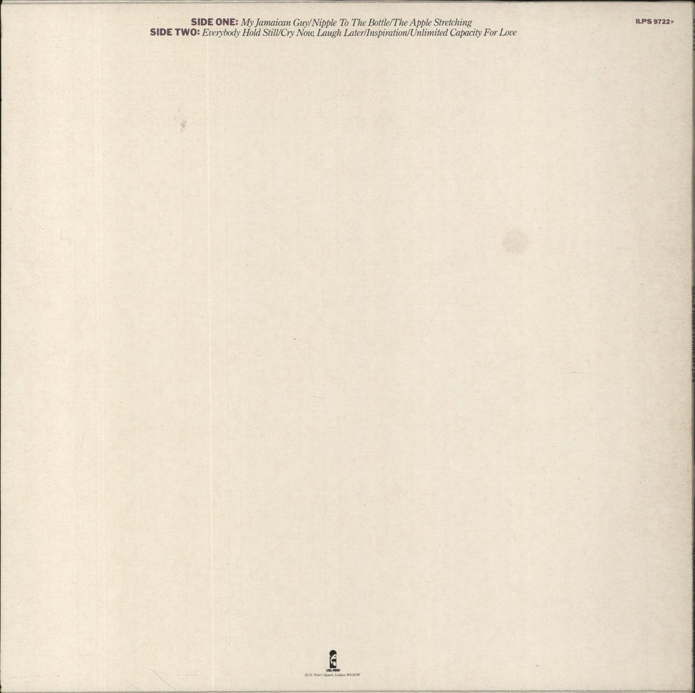 Grace Jones Living My Life UK vinyl LP album (LP record)