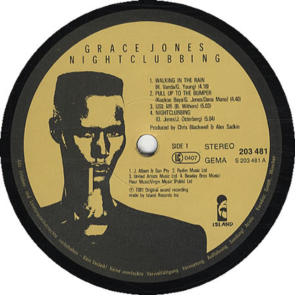 Grace Jones Nightclubbing - 1st German vinyl LP album (LP record) GJOLPNI334284
