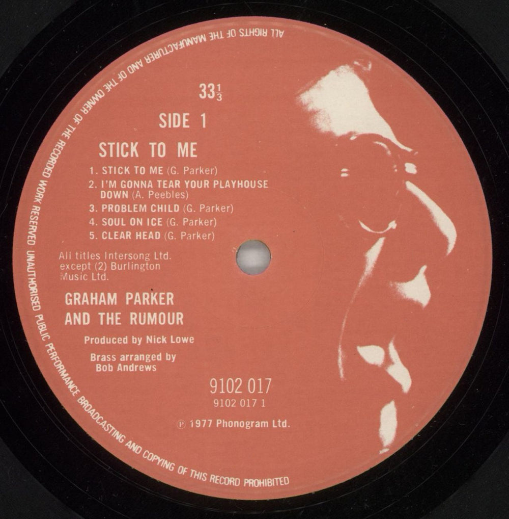 Graham Parker Stick To Me + Stamps UK vinyl LP album (LP record) GRPLPST341619