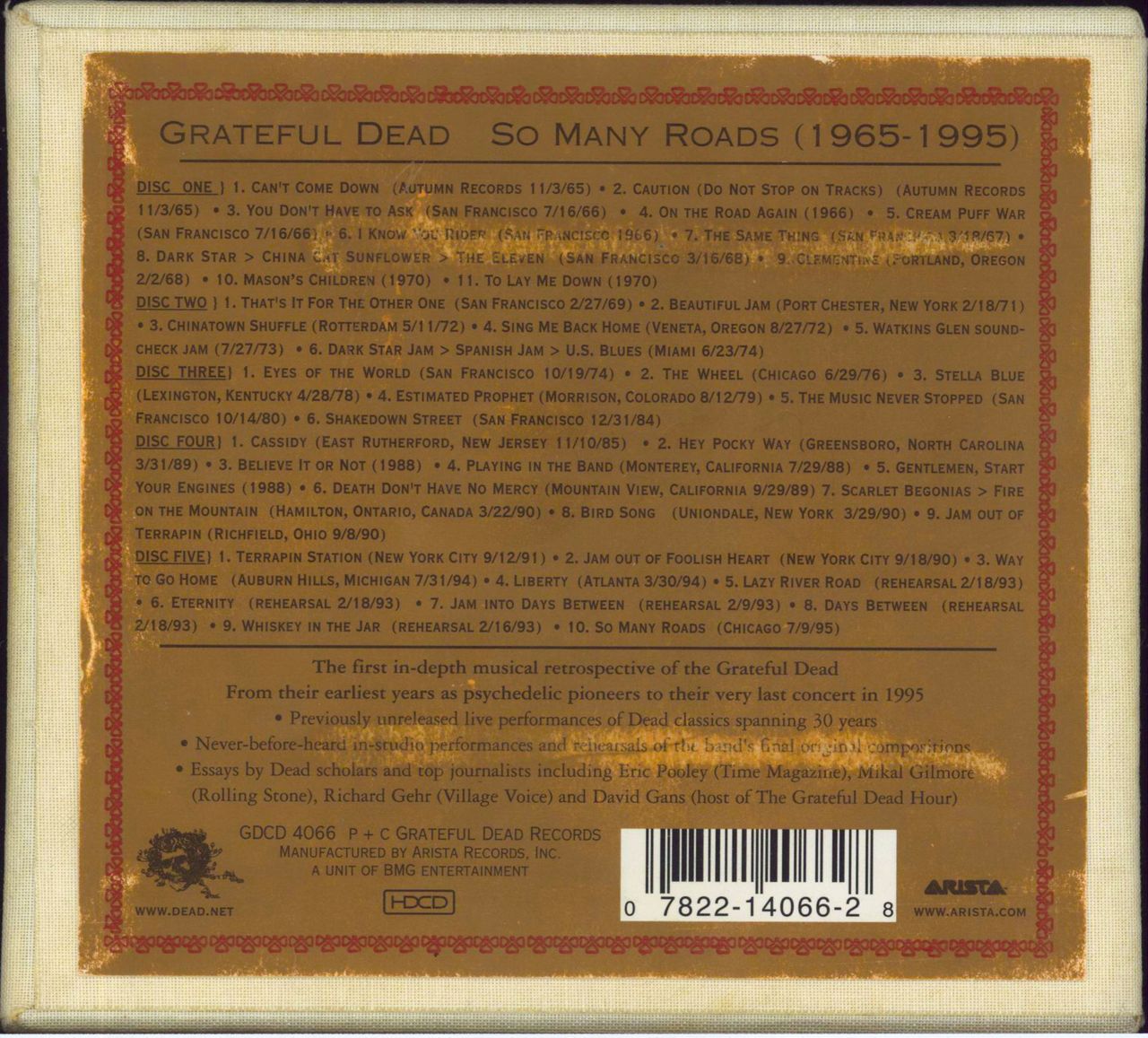 Grateful Dead So Many Roads (1965-1995) - EX US 5-CD set