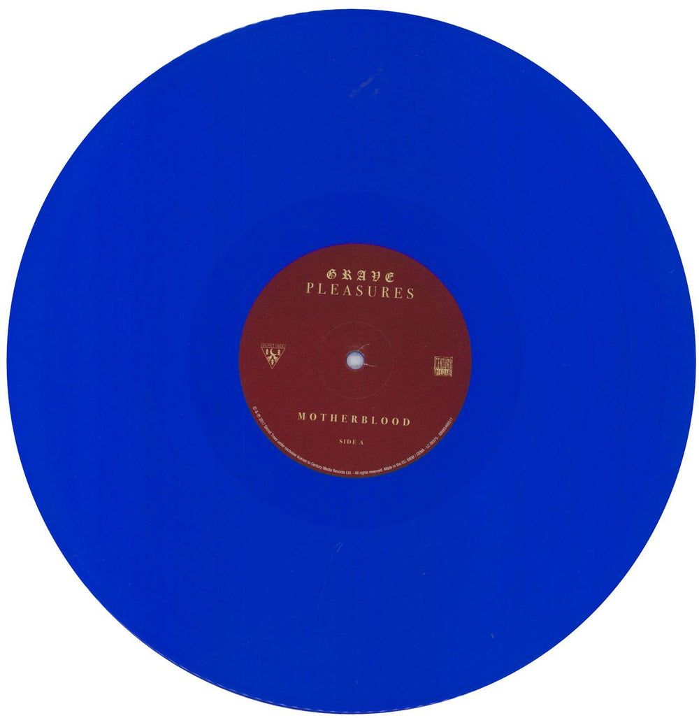 Grave Pleasures Motherblood - Blue Opaque Vinyl UK vinyl LP album (LP record) 61ELPMO837369