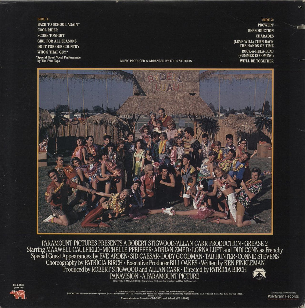 Grease Grease 2 US vinyl LP album (LP record)