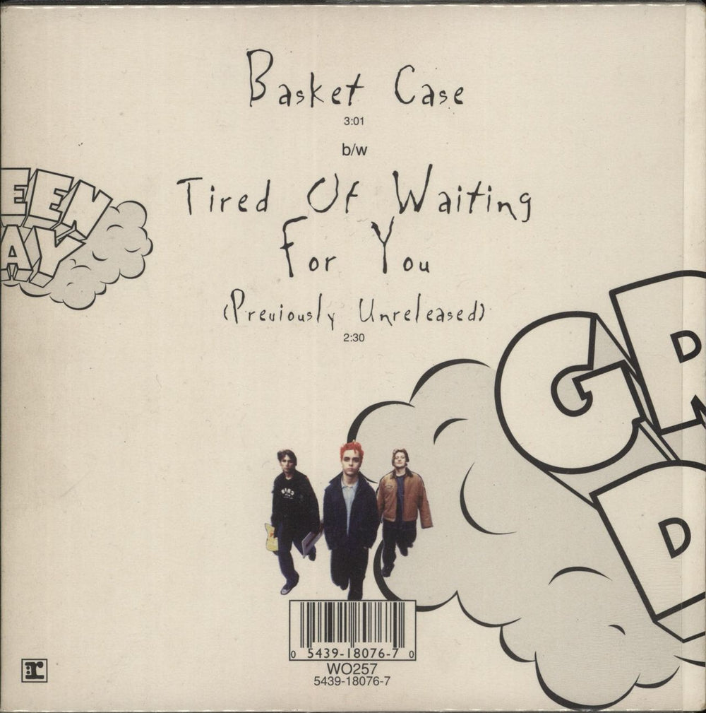 Green Day Basket Case - Green Vinyl UK 7" vinyl single (7 inch record / 45) 054391807670