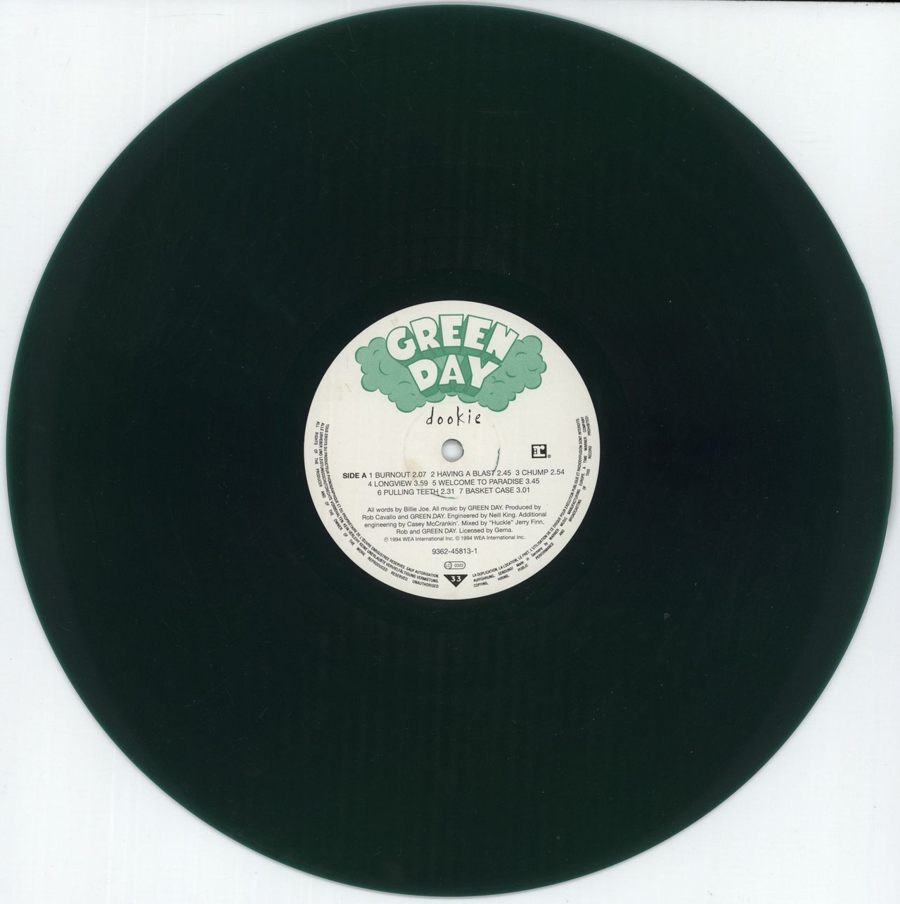 Green Day Dookie - Green Vinyl - VG German Vinyl LP — RareVinyl.com