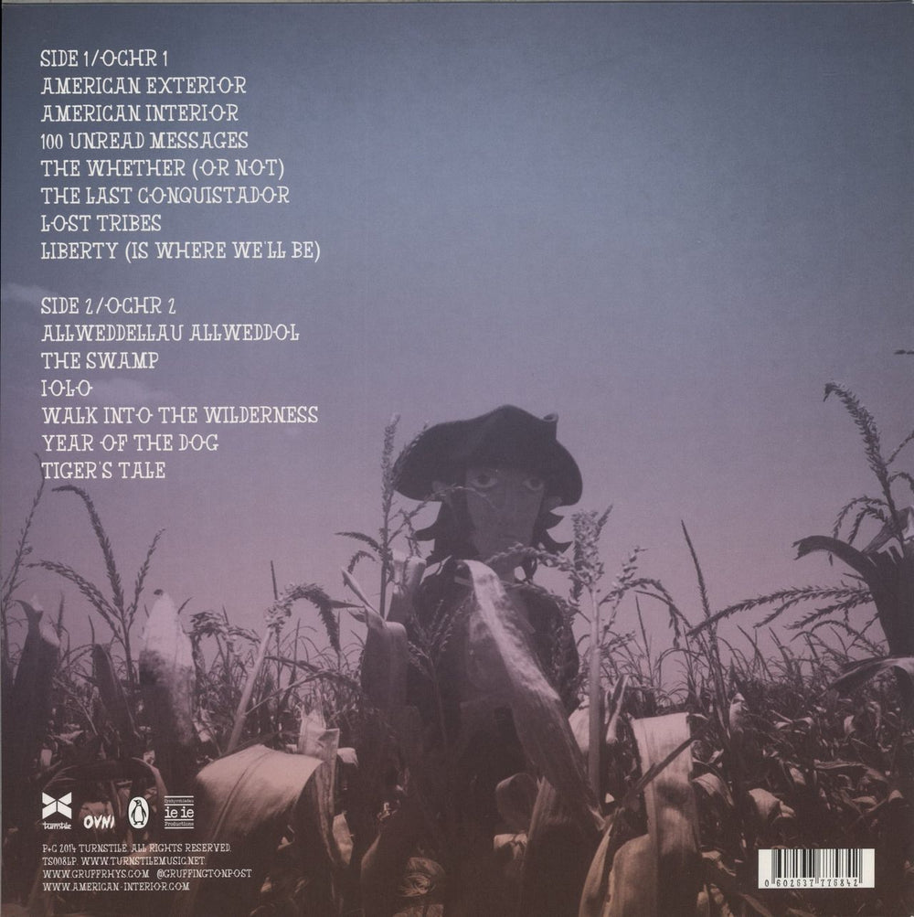 Gruff Rhys American Interior UK vinyl LP album (LP record) 0602537775842