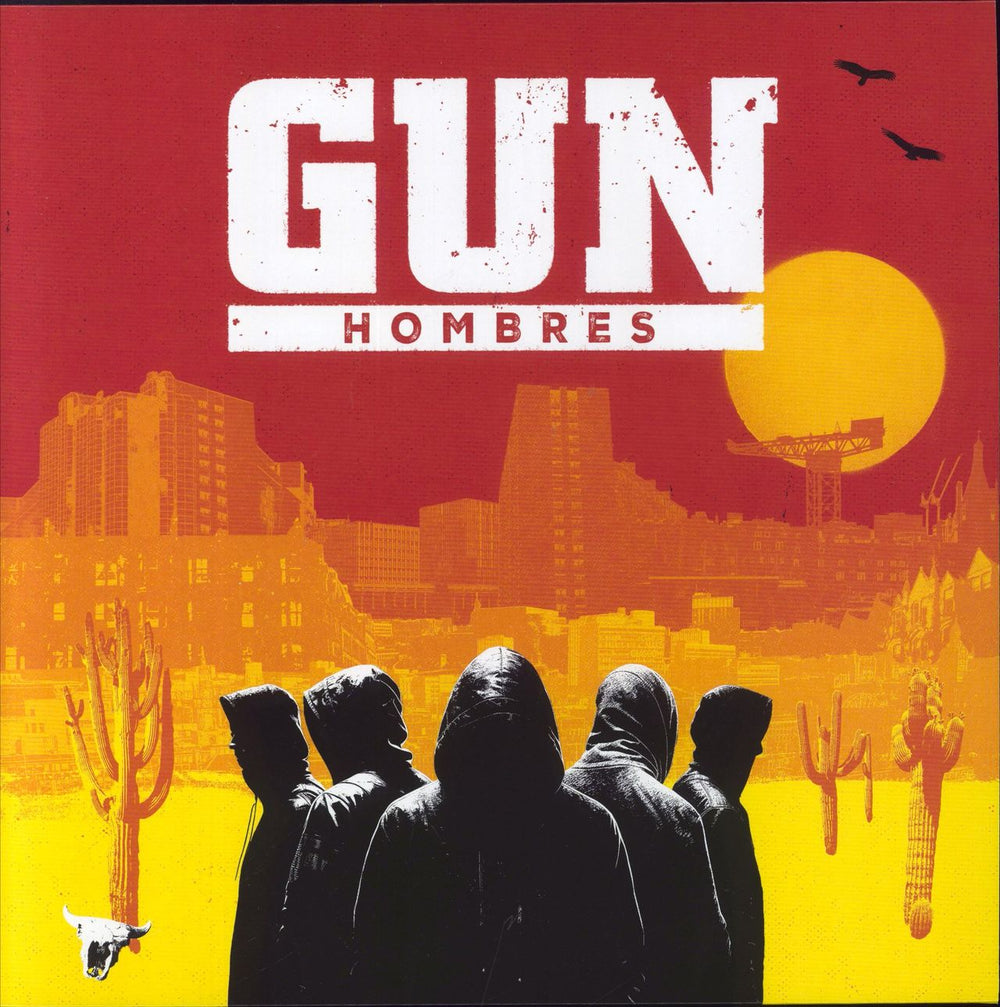 Gun (80s) Hombres - Yellow & Red Vinyl UK vinyl LP album (LP record) COOKLP914