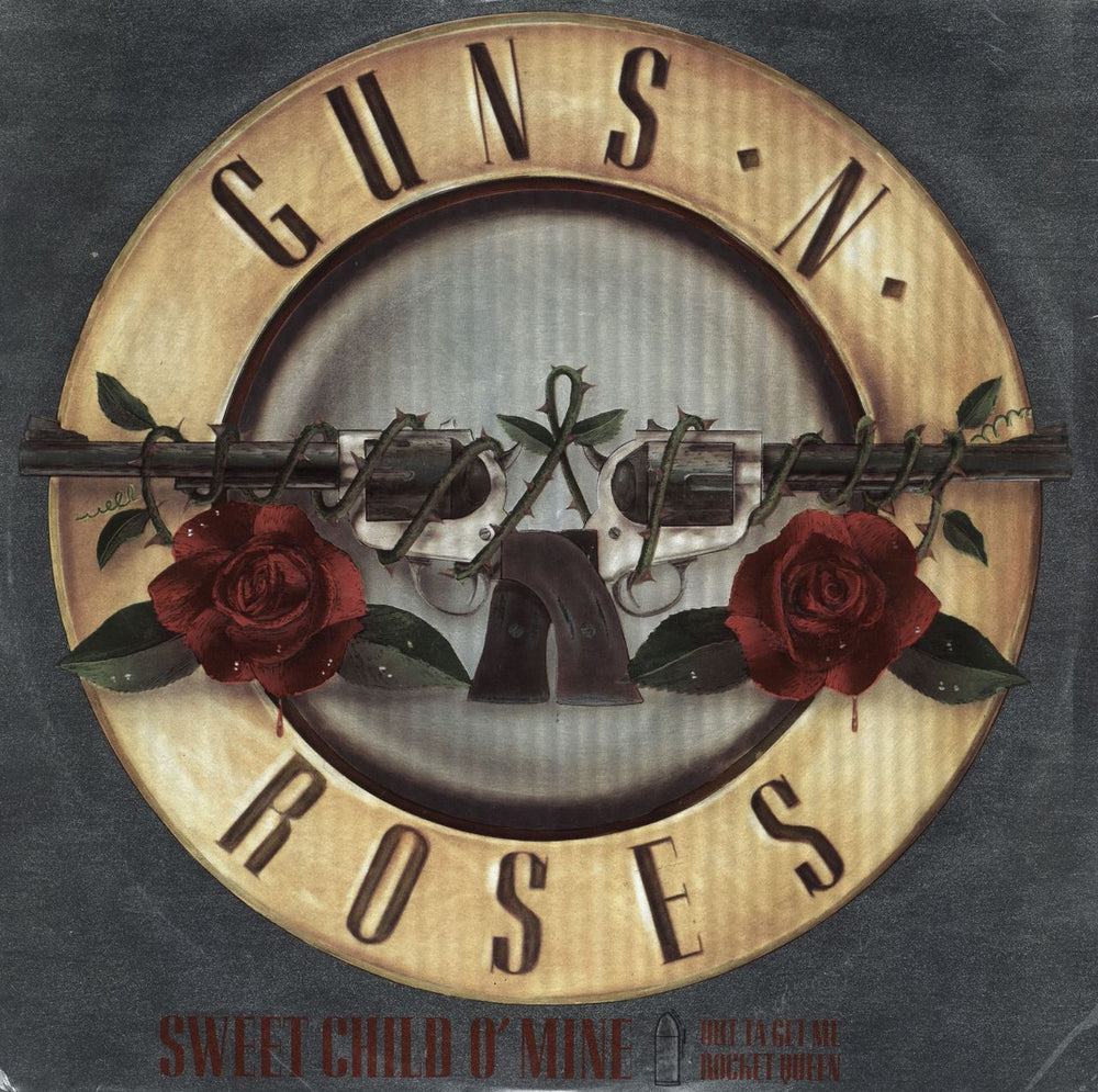 Guns N Roses Sweet Child O' Mine - Metallic sleeve - EX UK 12" vinyl single (12 inch record / Maxi-single) GEF43TV