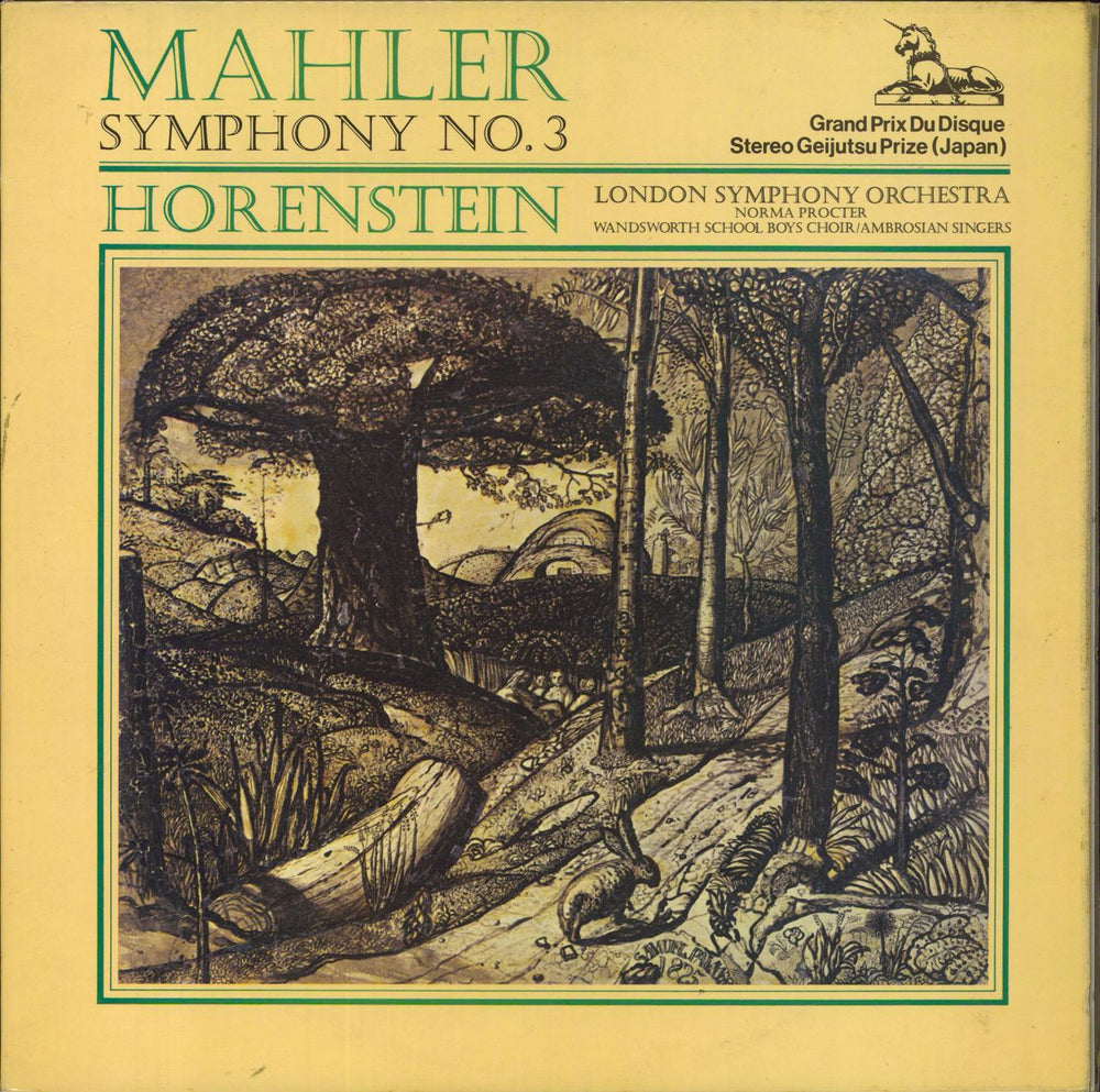 Gustav Mahler Symphony No. 3 UK 2-LP vinyl record set (Double LP Album) RHS302/303