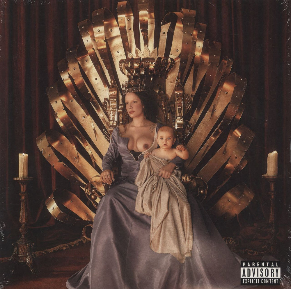 Halsey If I Can't Have Love, I Want Power - Orange Vinyl + Autographed UK vinyl LP album (LP record) B003394801