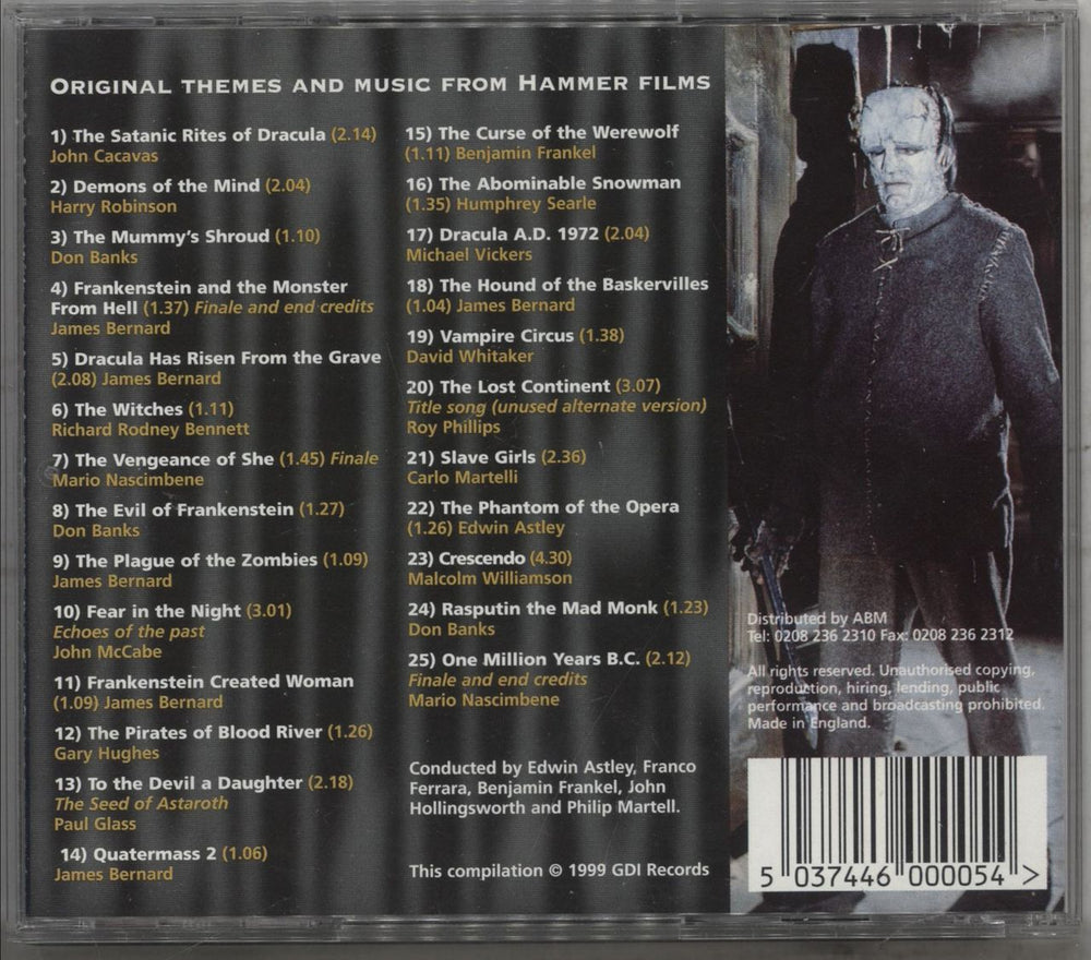 Hammer Horror The Hammer Film Music Collection - Volume Two UK CD album (CDLP) 5037446000054