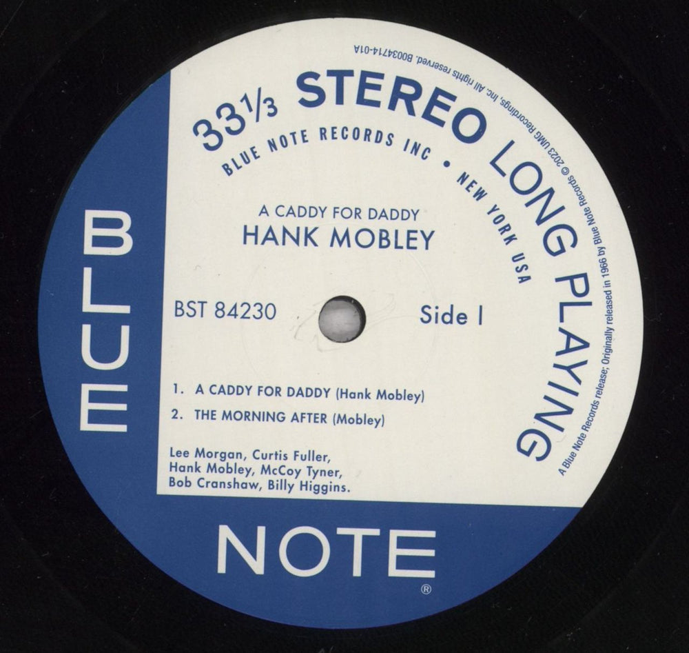 Hank Mobley A Caddy For Daddy - 180gm US vinyl LP album (LP record) HMOLPAC845134